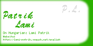 patrik lami business card